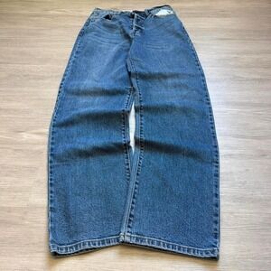 28x28 Blue Wide Leg Straight Heavyweight Denim Jeans Y2K Vintage 2000s